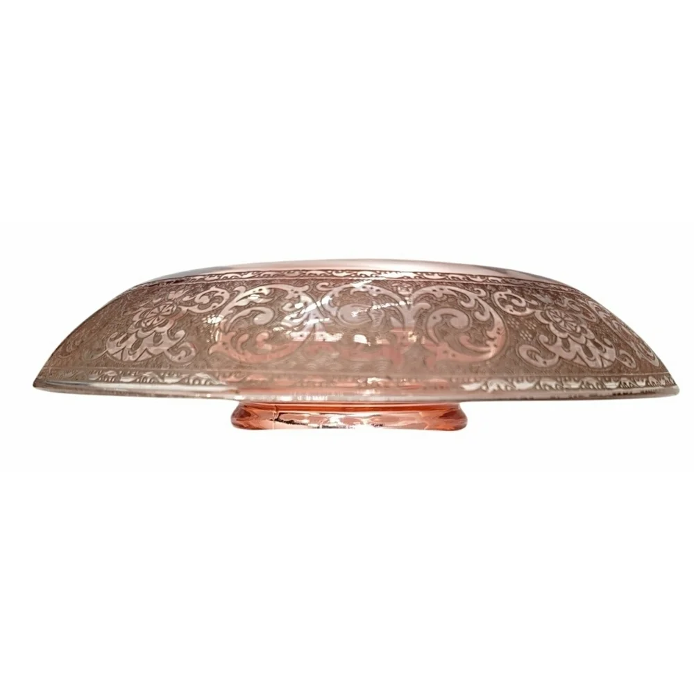 Vintage Pink Depression Glass Console Dish